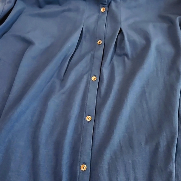 JJill soft jersey knit midi dress button down sleeveless with collar siz…‎ - Picture 7 of 9